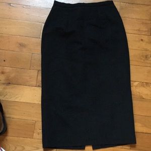 MICHELE Petites 100% Polyester Black Skirt